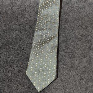 Tommy Hilfiger men's green-grey flowered tie